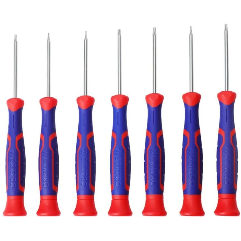 foto del prodotto set di 7 cacciaviti di precisione workpro torx