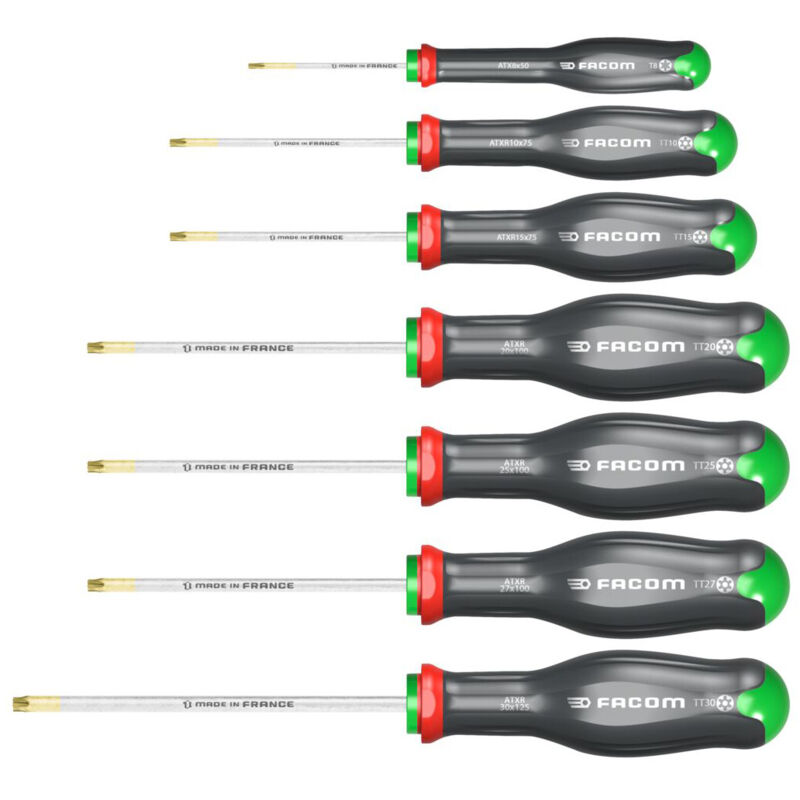 immagine 0 del prodotto set di 7 cacciaviti protwist tamper torx facom atxr.j7pb