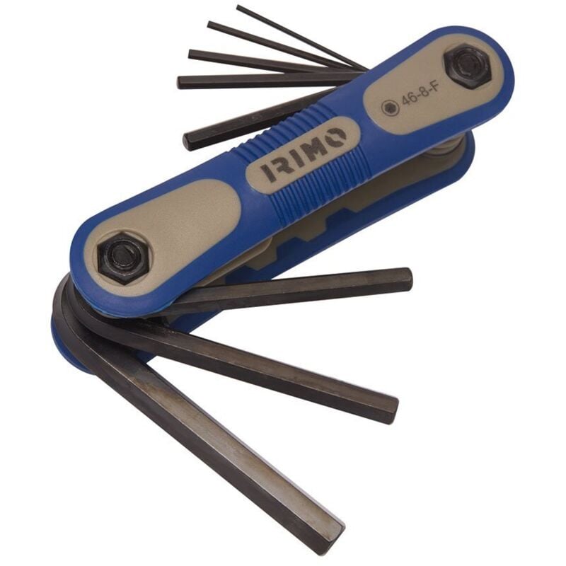 foto del prodotto set di 7 chiavi esagonali azzurrate 1,5-8mm 46-8-f irimo