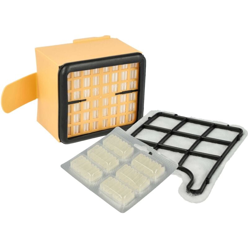 foto del prodotto set di 8 accessori compatibile con vorwerk folletto vk135, vk136 aspirapolvere filtro salva motore, filtro, cartucce di profumo vhbw