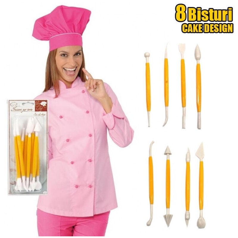 foto del prodotto set di 8 attrezzi bisturi per modeling cake design torta dolce pasta di zucchero - - trade shop traesio