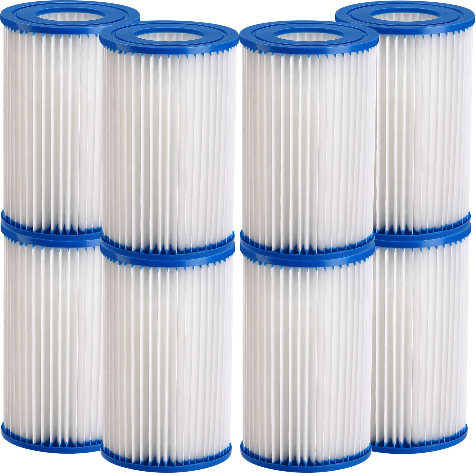 foto del prodotto set di 8 cartucce filtro blu 13,8x10,5 cm