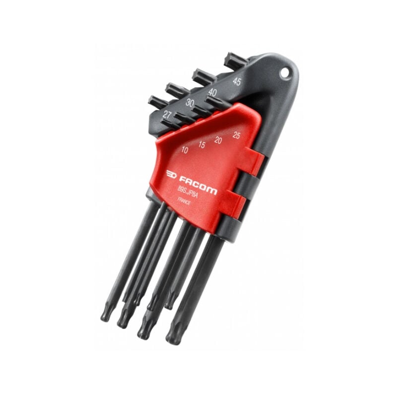 foto del prodotto set di 8 chiavi torx in valigetta facom 10-15-20-25-27-30-40-45 mm - 89s.jp8apb