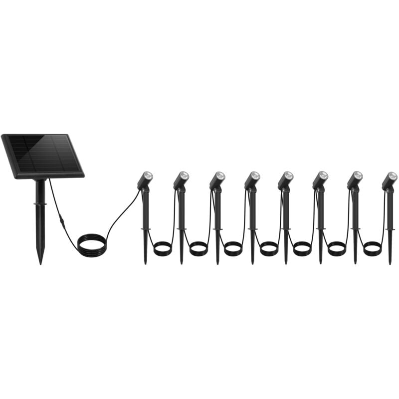 foto del prodotto set di 8 faretti solari led h27cm mini roundy