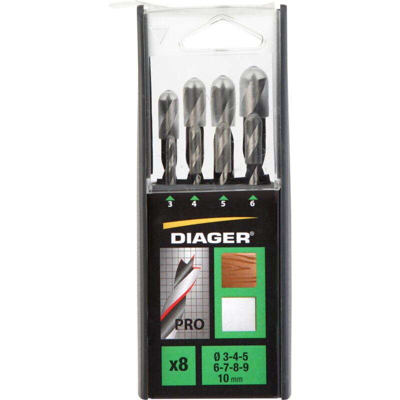 foto del prodotto set di 8 punte diager a 3 punti per legno - 917b