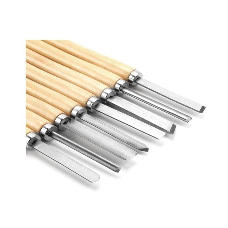 foto del prodotto set di 8 scalpelli per tornio in legno hss set di scalpelli per tornitura del legno utensili per tornitura del legno per tornitura di legno duro