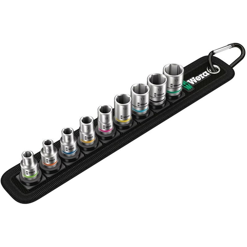 foto del prodotto set di 9 bussole zyklop 1 4 wera belt a 4