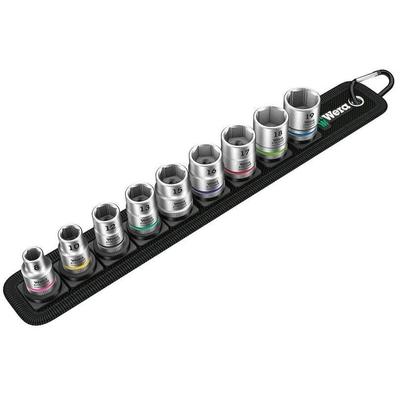 foto del prodotto set di 9 bussole zyklop 3 8 wera belt b 4