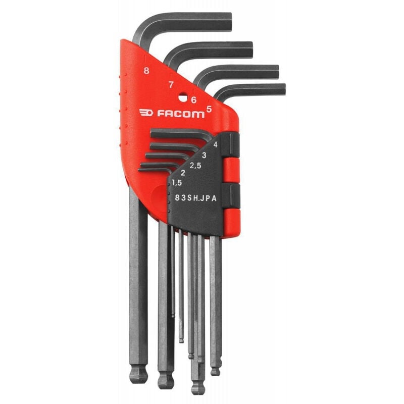 foto del prodotto set di 9 chiavi a testa sferica lunga facom 83sh.jpaapf