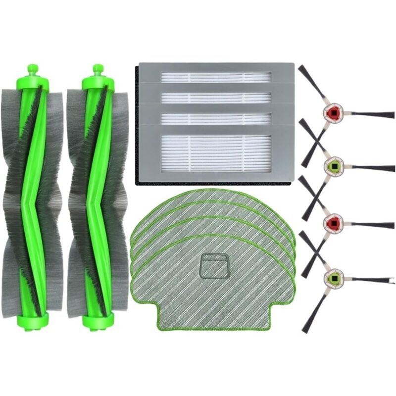foto del prodotto set di accessori di pulizia sostitutivi per aspirapolvere irobot roomba combo 113 r113840, pezzi di ricambio per robot aspirapolvere, 2 spazzole a