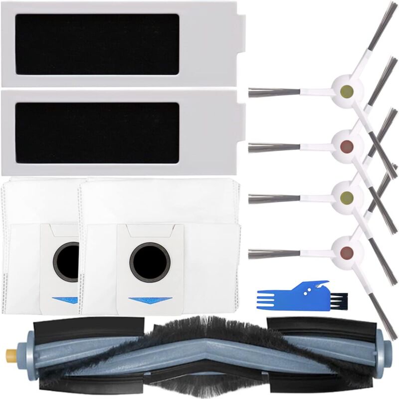 foto del prodotto set di accessori di ricambio per robot aspirapolvere ecovacs deebot t20 pro, t20 pro plus, t20 max, t20 omni, 1 spazzola principale, 4 spazzole