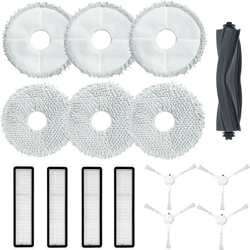 foto del prodotto set di accessori per aspirapolvere da 15 pezzi, set completo di accessori per robot, ricambio per aspirapolvere per dreame l10s ultra, dreame s10,