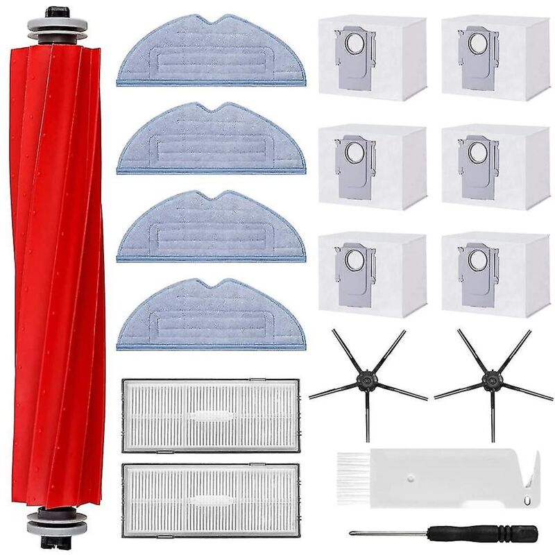 foto del prodotto set di accessori per aspirapolvere robot s7 pro ultra s7 maxv ultra, 6 sacchetti per la polvere, spazzola a rullo principale