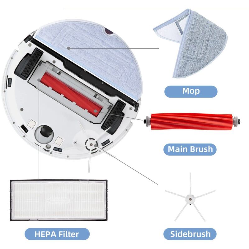 foto del prodotto set di accessori per robot spazzante s7 s70 t7 t7s t7 plus t7s plus