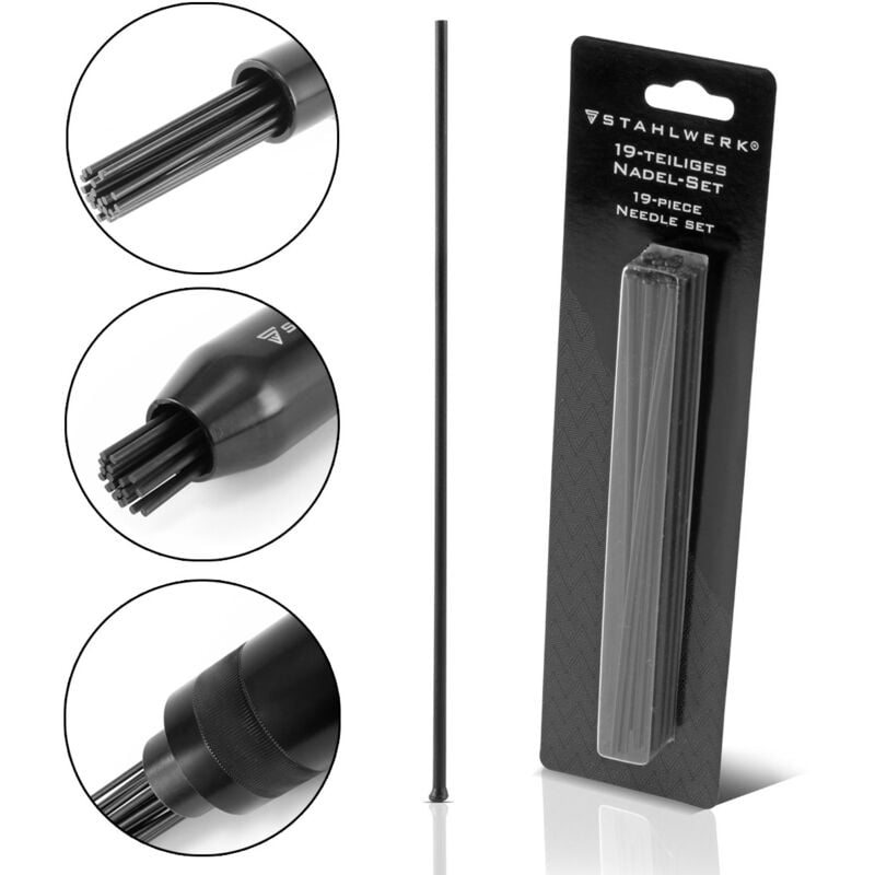 foto del prodotto set di aghi in acciaio da 19 pezzi per ablatori ad ago - stahlwerk