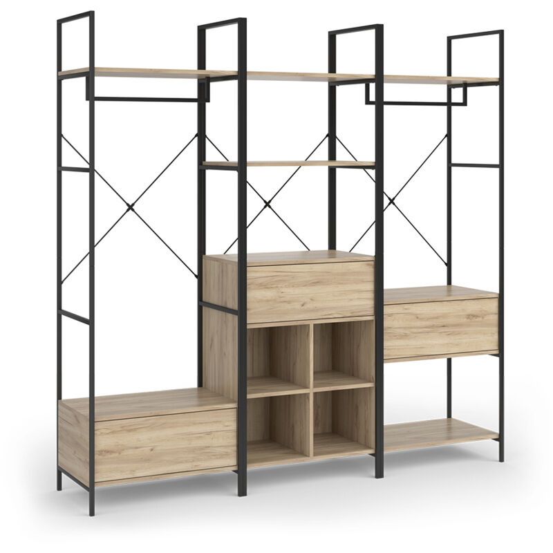 foto del prodotto set di armadi enya, legno, 60 x 180 cm 3 parti vicco