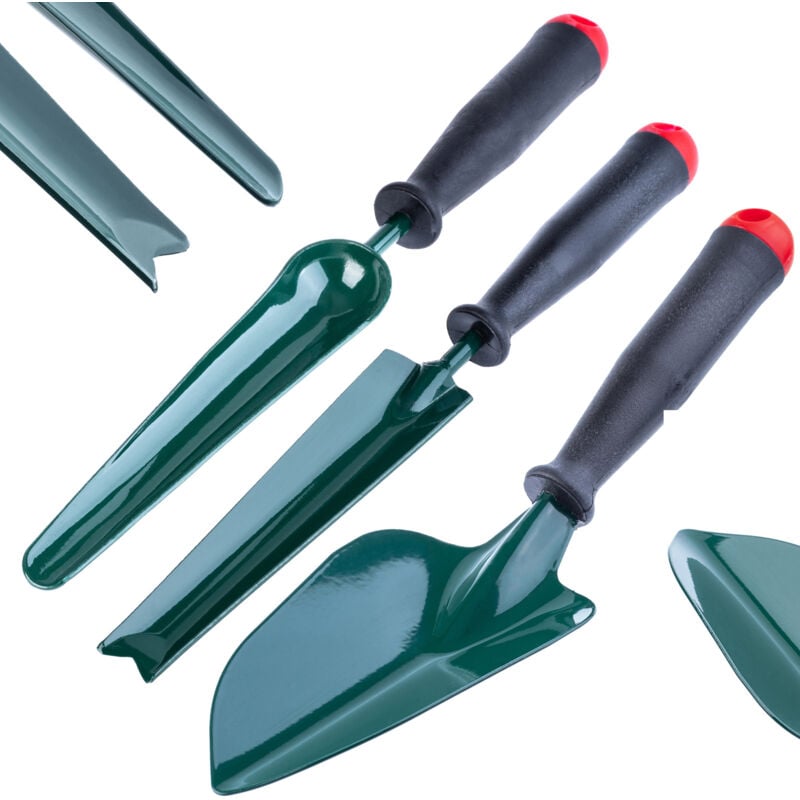 foto del prodotto set di attrezzi da giardino 3 in 1 kadax spatola larga, taglierino da giardino resistente