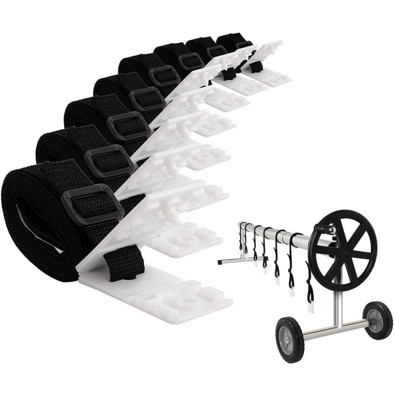 foto del prodotto set di avvolgicavo per copertura piscina, avvolgicavo solare per copertura piscina per piscina interrata, avvolgicavo solare a tubo