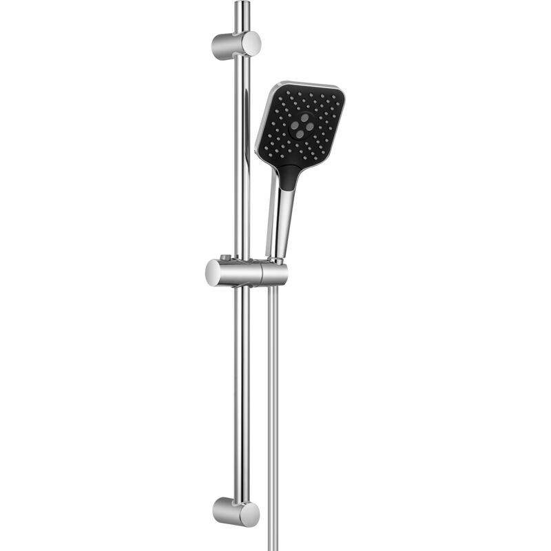 foto del prodotto set di barre doccia 60cm set doccia con 3 modalit di getto doccia a mano per miscelatore vasca o miscelatore doccia, cromo