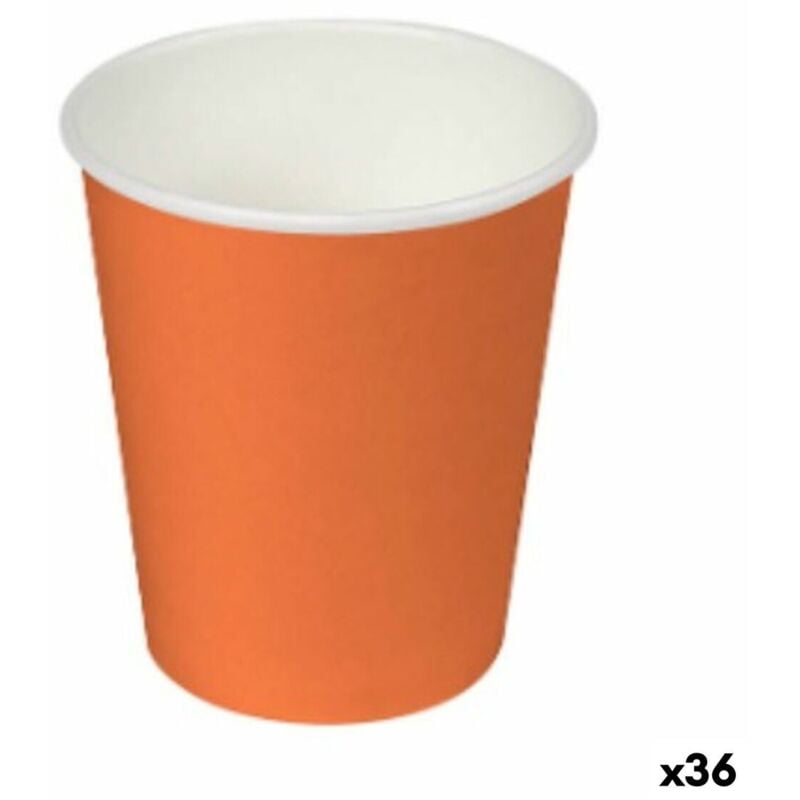 foto del prodotto set di bicchieri algon cartone monouso arancio 36 unità (24 pezzi)