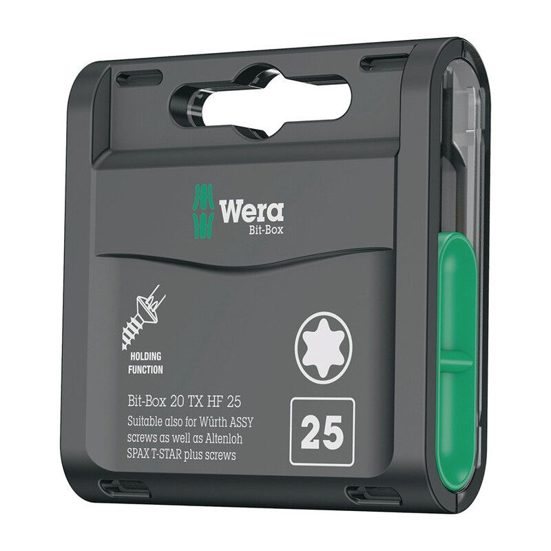 foto del prodotto set di bit box bit box 20 tx hf t 25 l.25mm wera