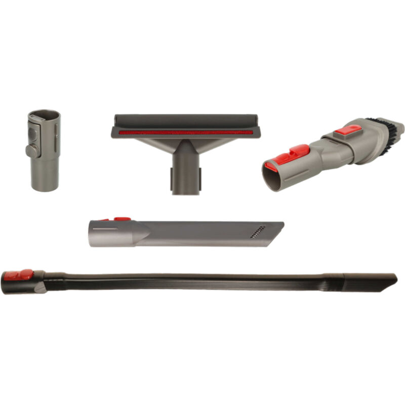 foto del prodotto set di bocchette da 5 pzz. compatibile con dyson v8 absolute, absolute extra, absolute , absolute pro, animal aspirapolvere grigio vhbw