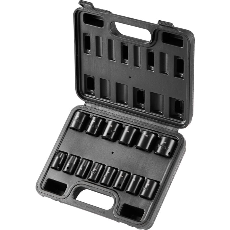 foto del prodotto set di bussole a percussione da 3 8 , set di bussole piatte da 14 pezzi metrico 7 20 mm, acciaio legato al cr mo a 6 punti per riparazioni auto, kit
