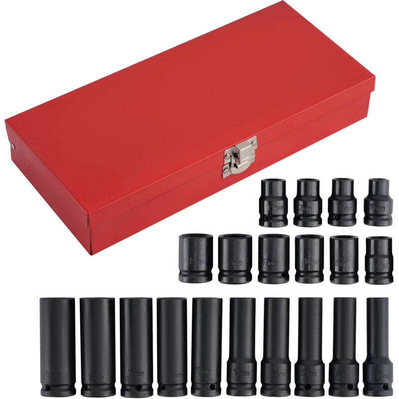 immagine 0 del prodotto set di bussole con dado for chiavi a urto da 1 2 impact wrench nuts 38 78mm
