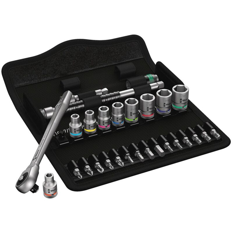 foto del prodotto set di bussole e inserti per avvitare 1 4 wera 8100 sa 10 zyklop metal imp 1 4 28 pezzi 