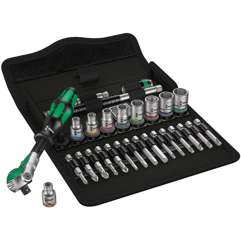 foto del prodotto set di bussole e inserti per avvitare 1 4 wera 8100 sa 9 zyklop speed imp 1 4 28 pezzi 