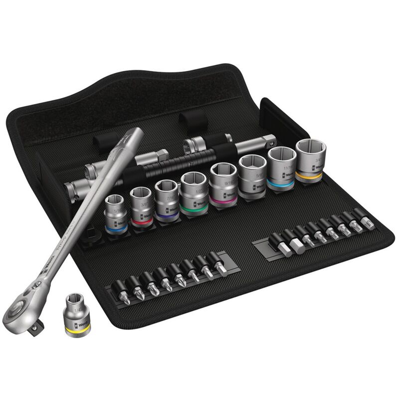 foto del prodotto set di bussole e inserti per avvitare 3 8 wera 8100 sb 11 zyklop metal imp 3 8 29 pezzi 