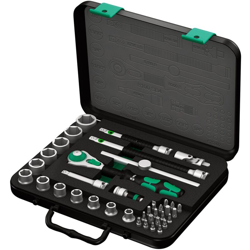 foto del prodotto set di bussole e inserti per avvitare 3 8 wera 8100 sb 4 zyklop speed knarrensatz 3 8 38 pezzi 