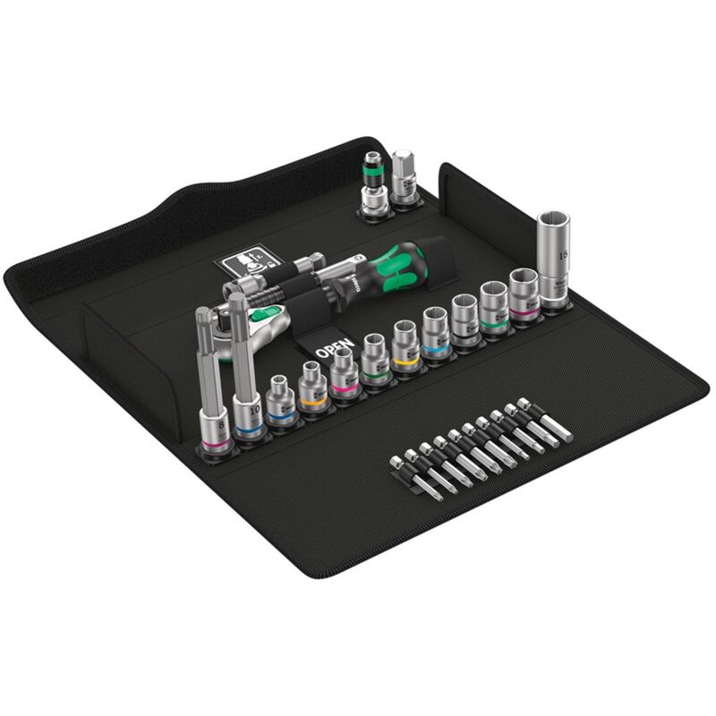 foto del prodotto set di bussole e inserti per avvitare 3 8 wera bicycle set 7 27 pezzi 