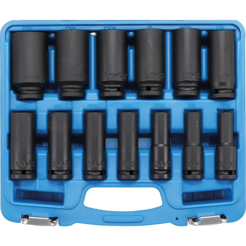 foto del prodotto set di bussole esagonali, profonde 12,5 mm 1 2 dimensioni in pollici 13 pz.
