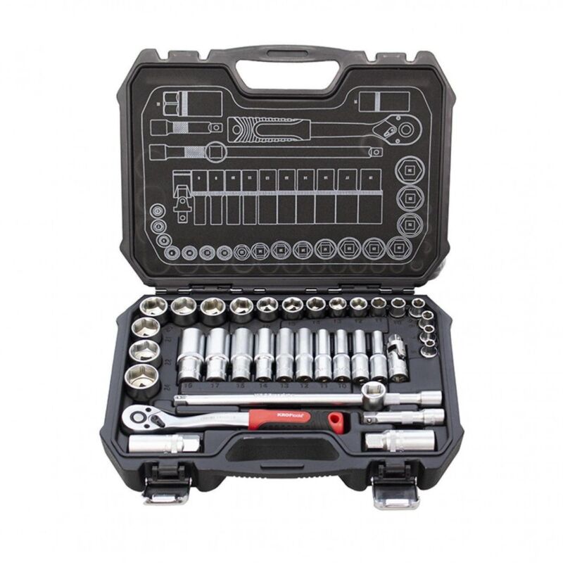 foto del prodotto set di bussole metriche 3 8 e accessori 35 pezzi