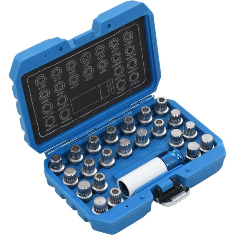 foto del prodotto set di bussole per rimozione dadi 23 pz vag vidaxl