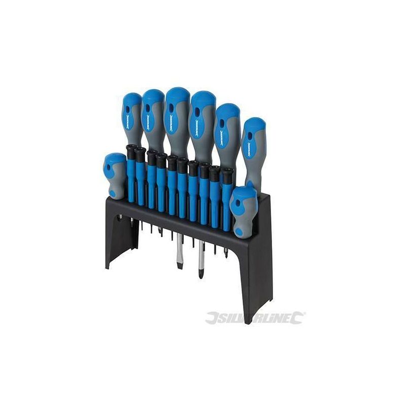 foto del prodotto set di cacciaviti ad impugnatura morbida silverline 18 pezzi