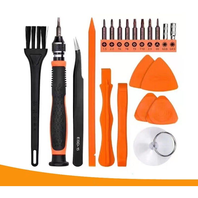 foto del prodotto set di cacciaviti di precisione da 21 pezzi, riparazione per campanello, laptop, interruttore, ps4, xbox, macbook, iphone, orologio, occhiali, ecc.