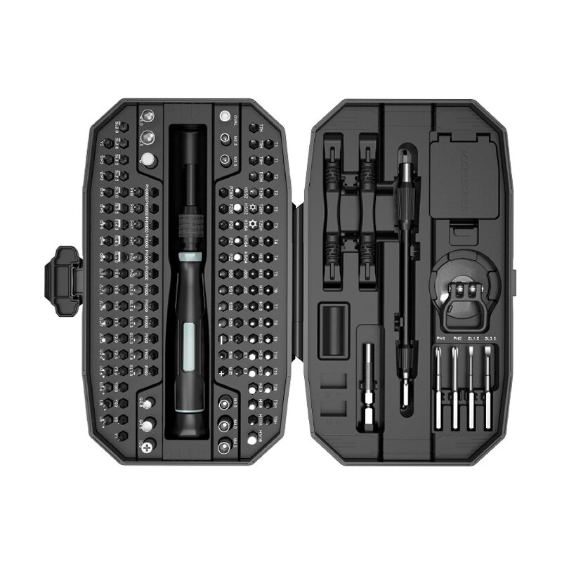 foto del prodotto set di cacciaviti di precisione, kit di utensili elettronici 153 in 1 con custodia, 140 punte di precisione magnetiche computer, laptop, iphone,