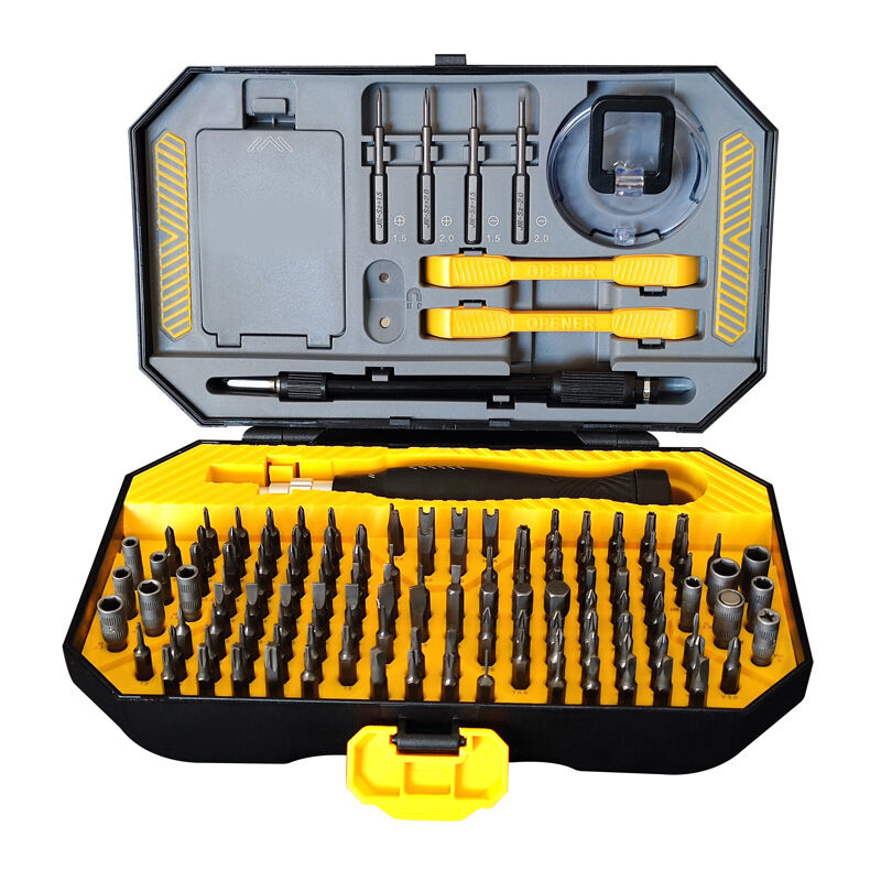 foto del prodotto set di cacciaviti piccoli set di punte per cacciavite magnetico di precisione 145 in 1 con pinzette, a taglio, phillips, pentalobe, cacciavite a