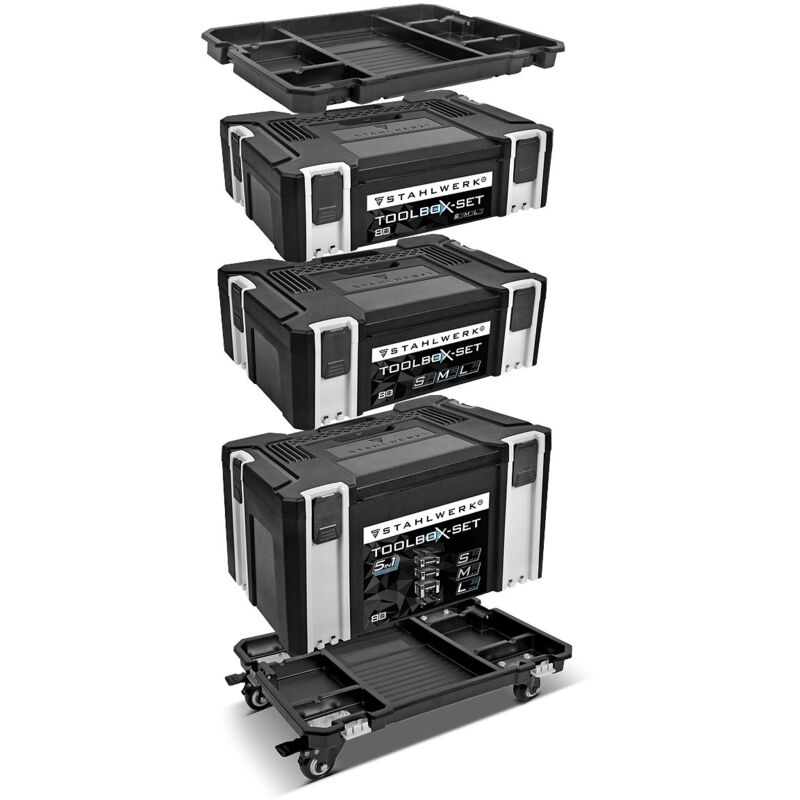 foto del prodotto set di cassette per attrezzi 5 in 1 cassetta per attrezzi cassetta stahlwerk