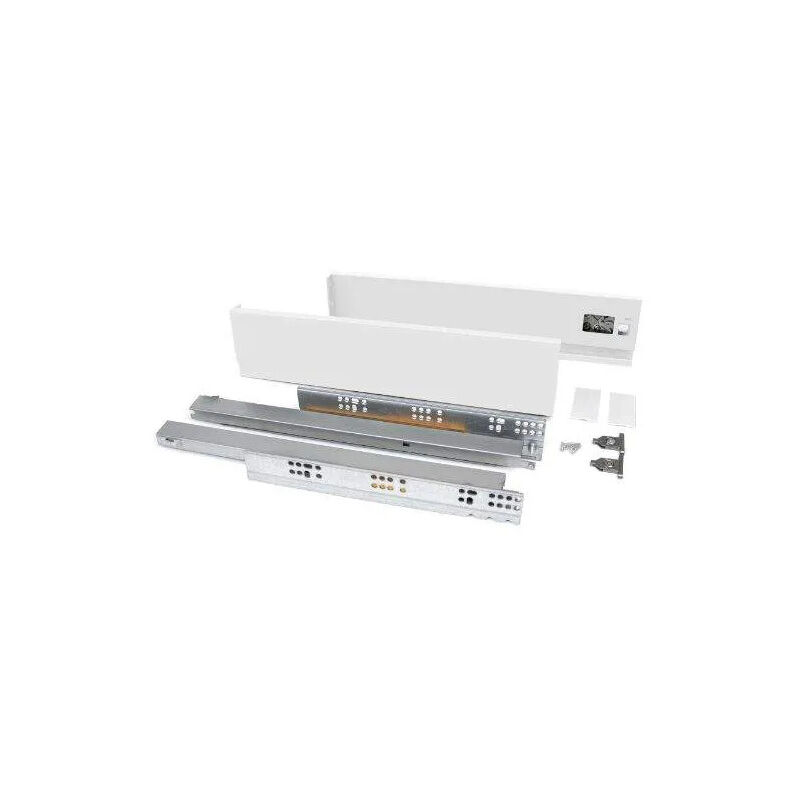 foto del prodotto set di cassetti vertex da 40 kg, altezza 83 mm, profondit 45 mm, in acciaio bianco.