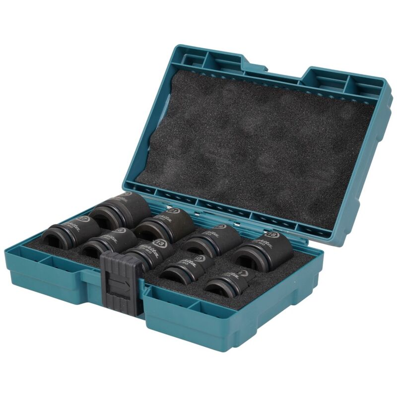 foto del prodotto set di chiavi a bussola nere a impatto da 9 pezzi da 1 2 makita e 16564
