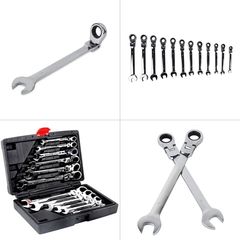 foto del prodotto set di chiavi a cricchetto reversibili 12 pezzi