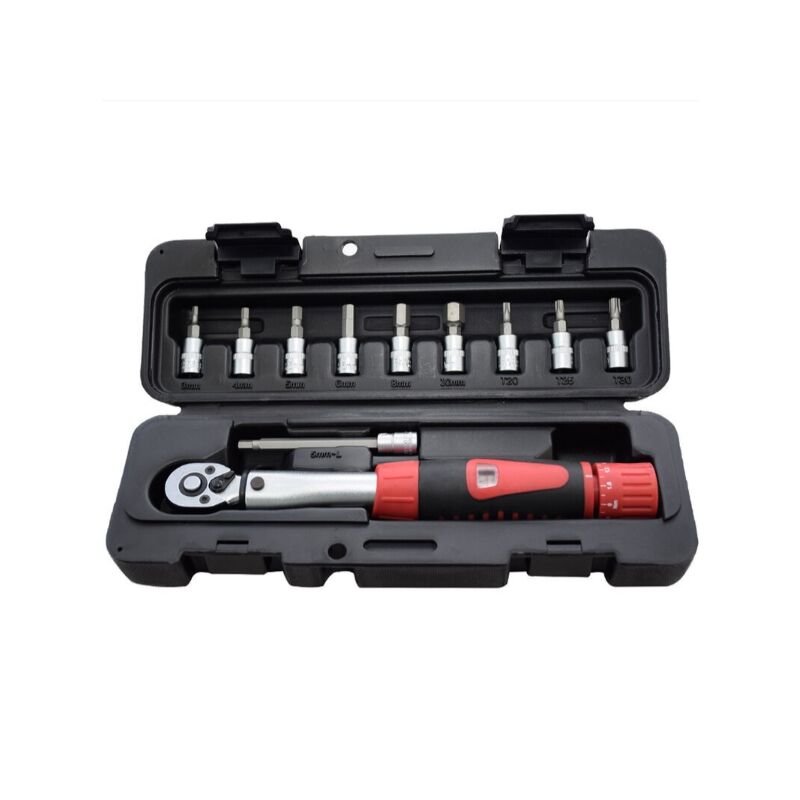 foto del prodotto set di chiavi dinamometriche per bici da 1 4 dr 5 25nm, kit di strumenti per la riparazione di biciclette, chiave dinamometrica a cricchetto