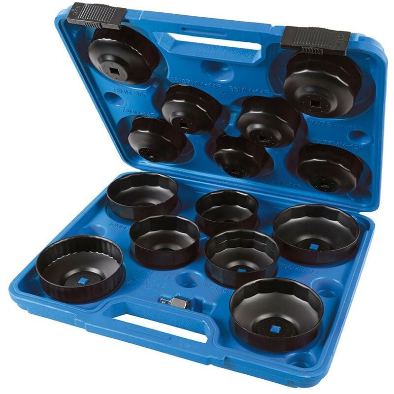 foto del prodotto set di chiavi per filtri dell olio, 15 p.zi 65 93 mm