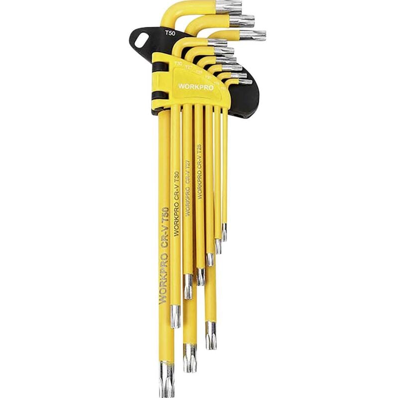 foto del prodotto set di chiavi torx lunghe 9 pezzi - workpro