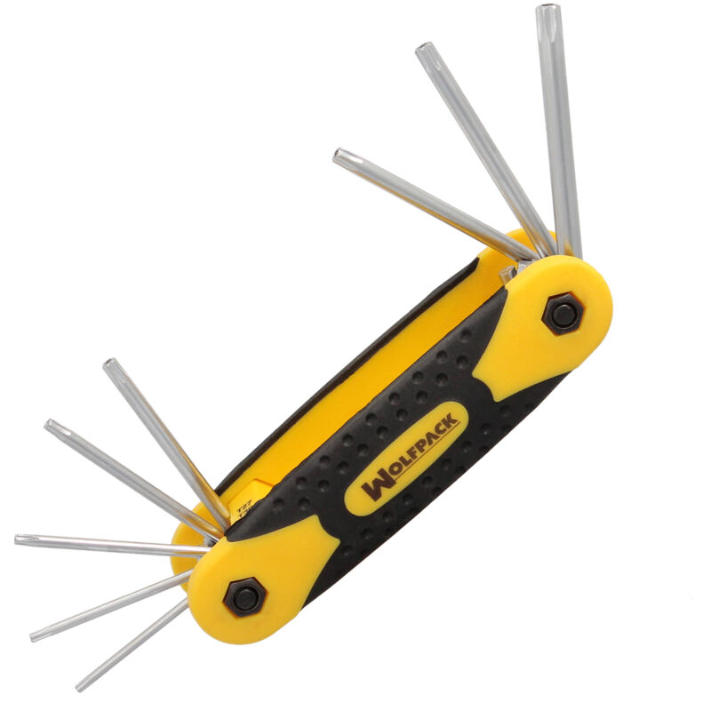 foto del prodotto set di chiavi torx pieghevoli da 8 pezzi a prova di manomissione