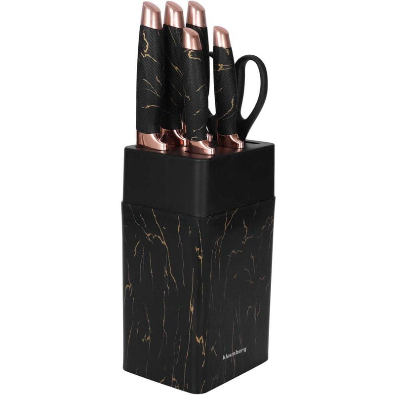 foto del prodotto set di coltelli da cucina in un blocco da 6 pezzi klausberg kb-7770