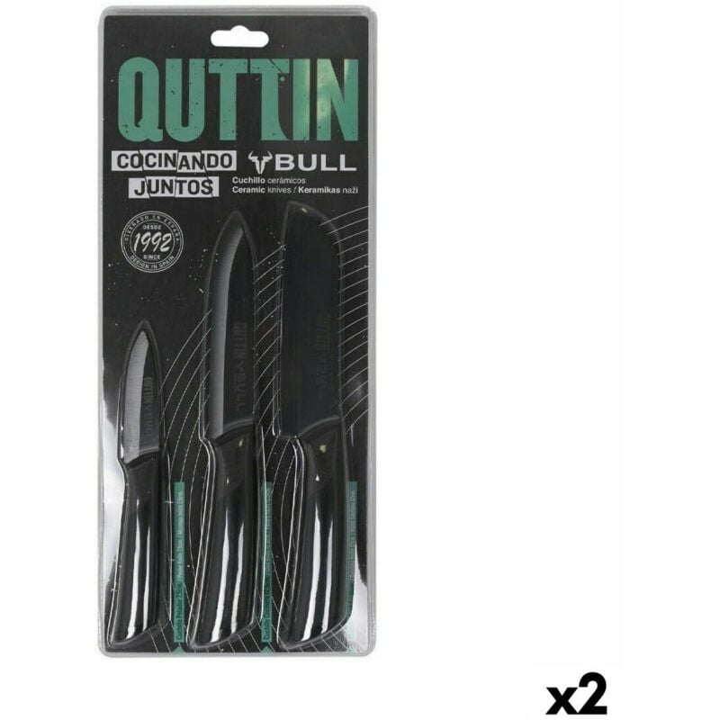 foto del prodotto set di coltelli quttin bull ceramica 3 pezzi 2 unità